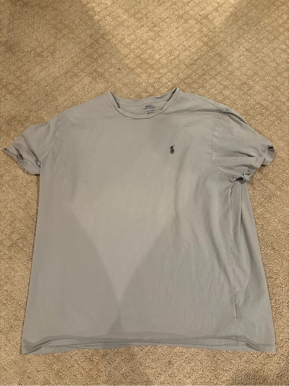 Polo by Ralph Lauren Light Gray Crewneck Tee with Embroidered Pony
